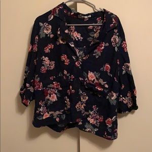 Button up floral Maurices shirt